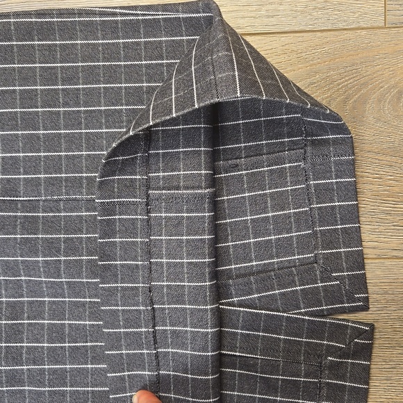 Banana Republic grey & white grid check short length skirt, size 6 - Picture 2 of 8